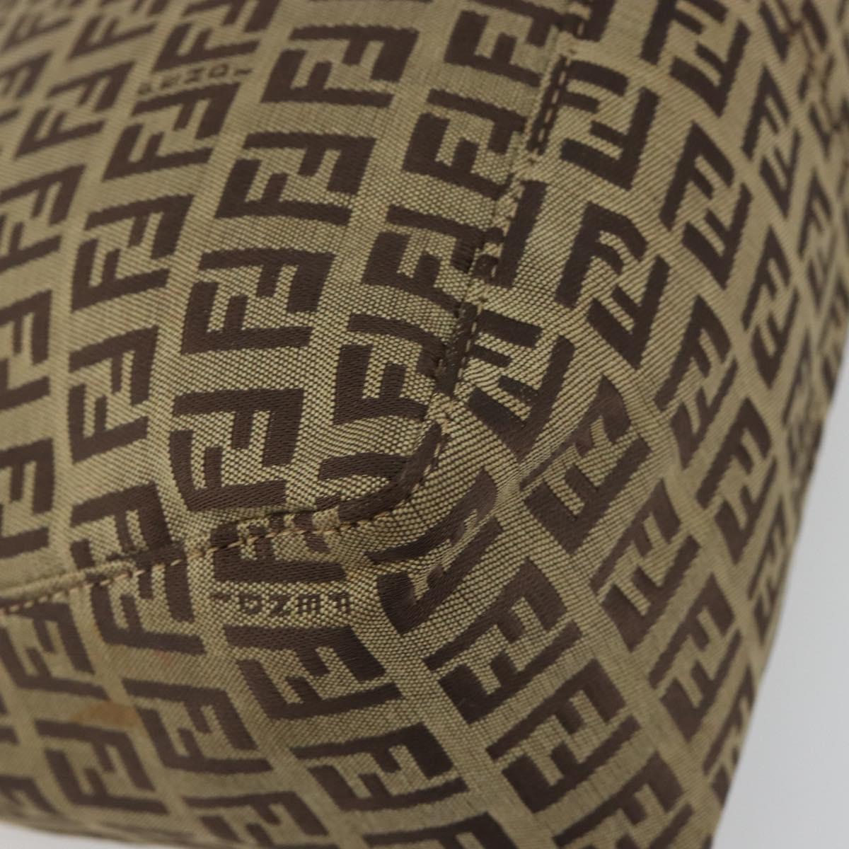 FENDI Zucchino Canvas Hand Bag Beige Auth ep15371