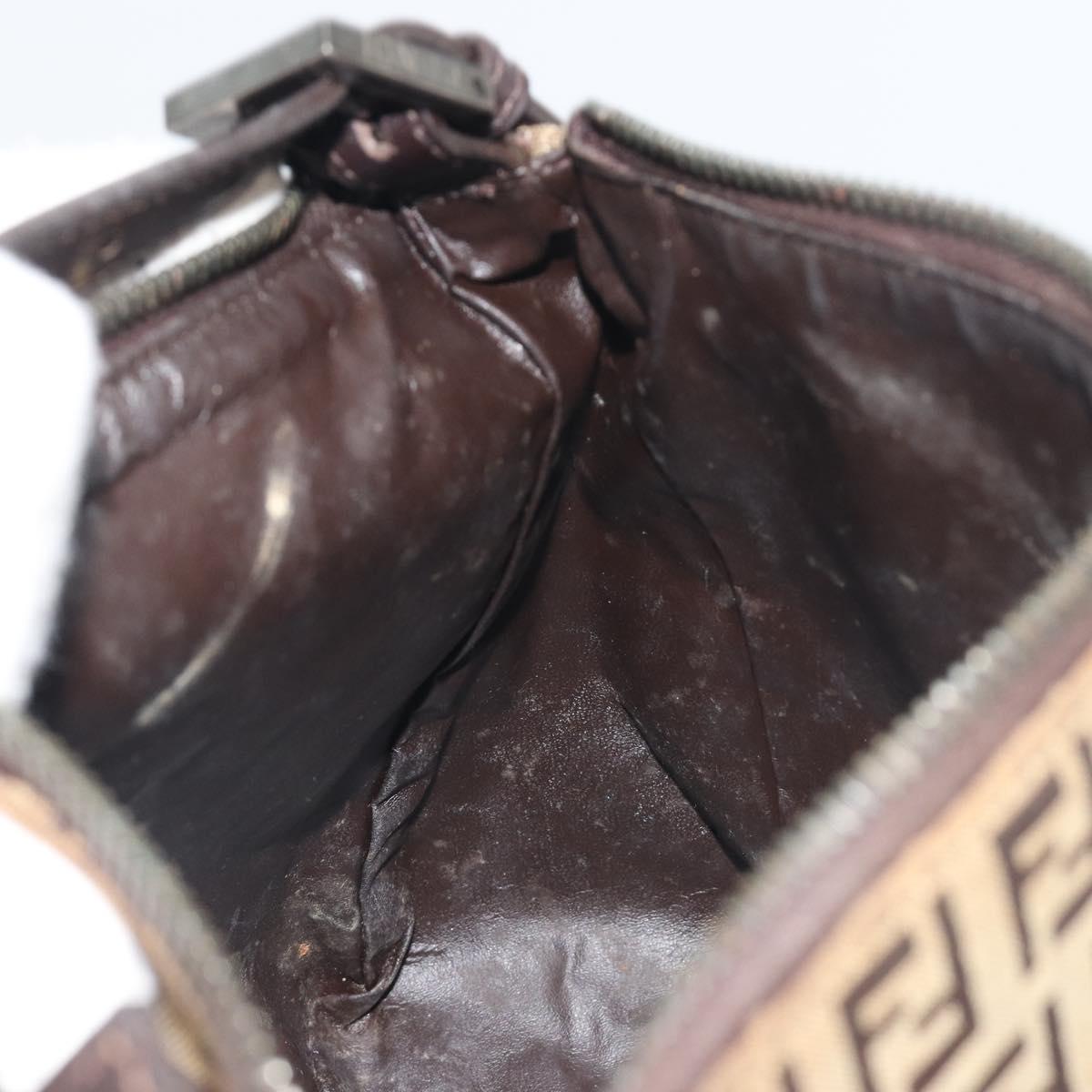 FENDI Zucchino Canvas Hand Bag Beige Auth ep15371