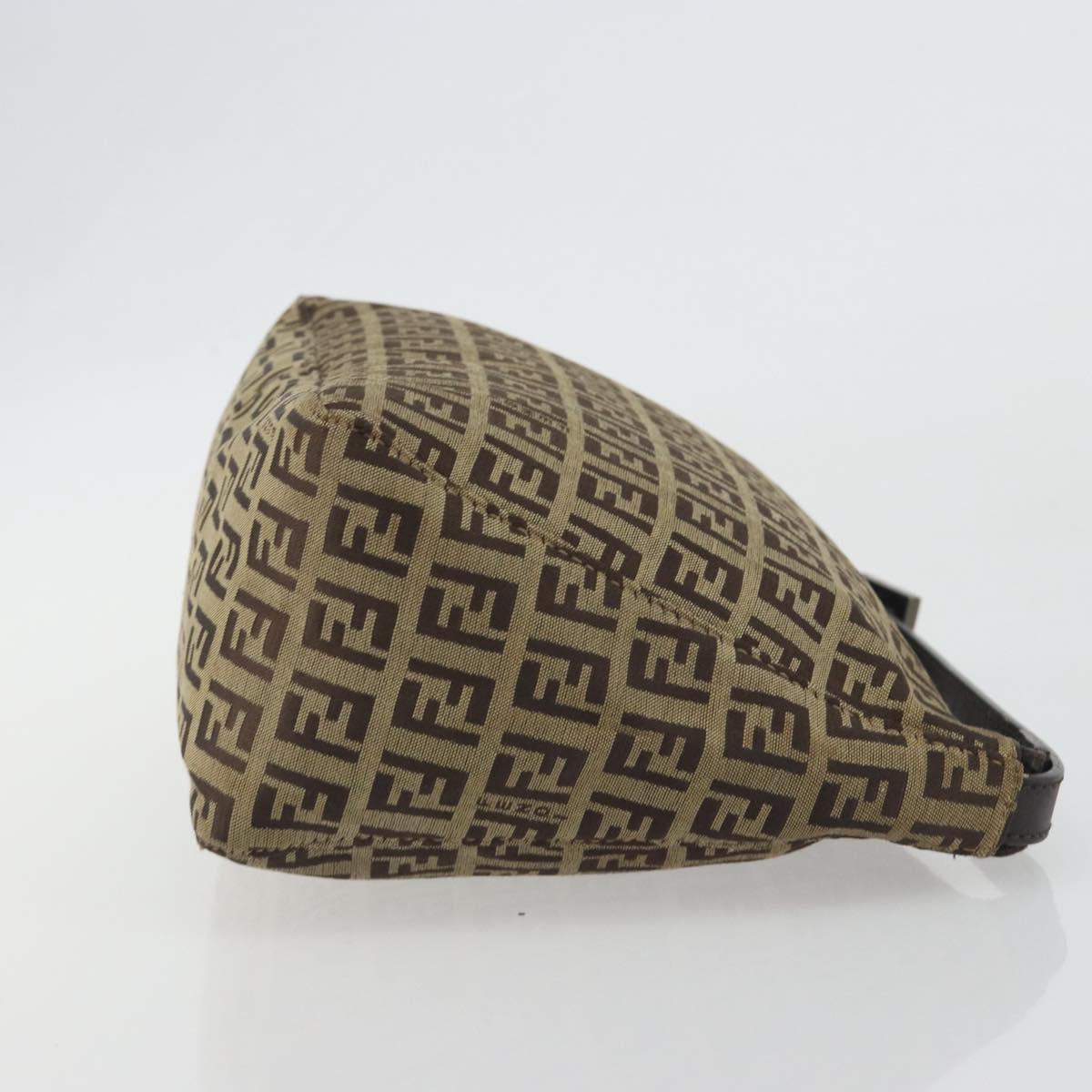 FENDI Zucchino Canvas Hand Bag Beige Auth ep15371