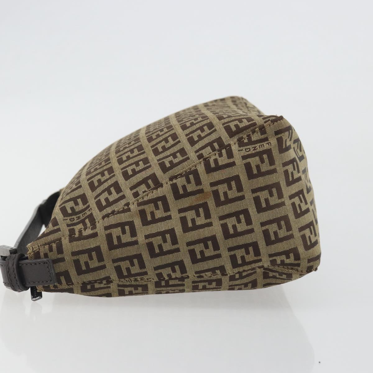 FENDI Zucchino Canvas Hand Bag Beige Auth ep15371