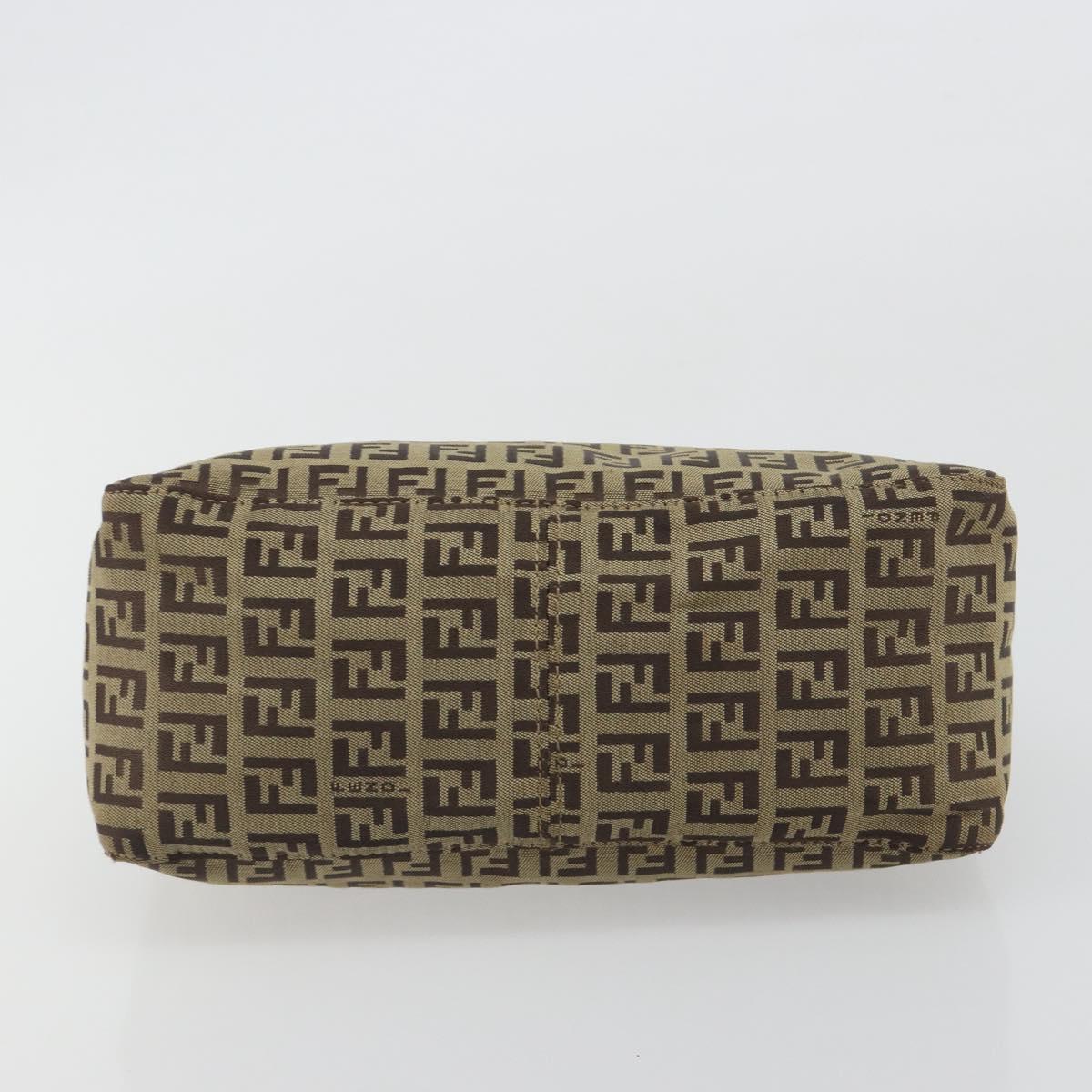 FENDI Zucchino Canvas Hand Bag Beige Auth ep15371