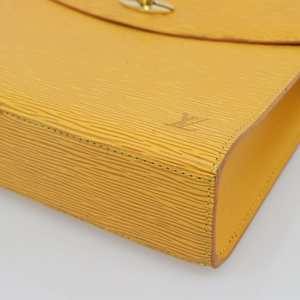 LOUIS VUITTON Epi Malesherbes Hand Bag Tassili Yellow M52379 LV Auth ep15379