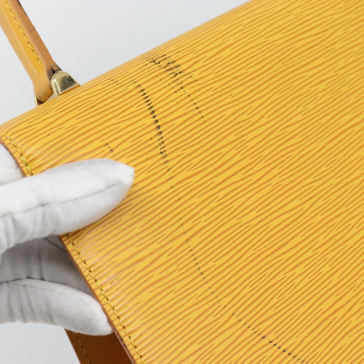 LOUIS VUITTON Epi Malesherbes Hand Bag Tassili Yellow M52379 LV Auth ep15379