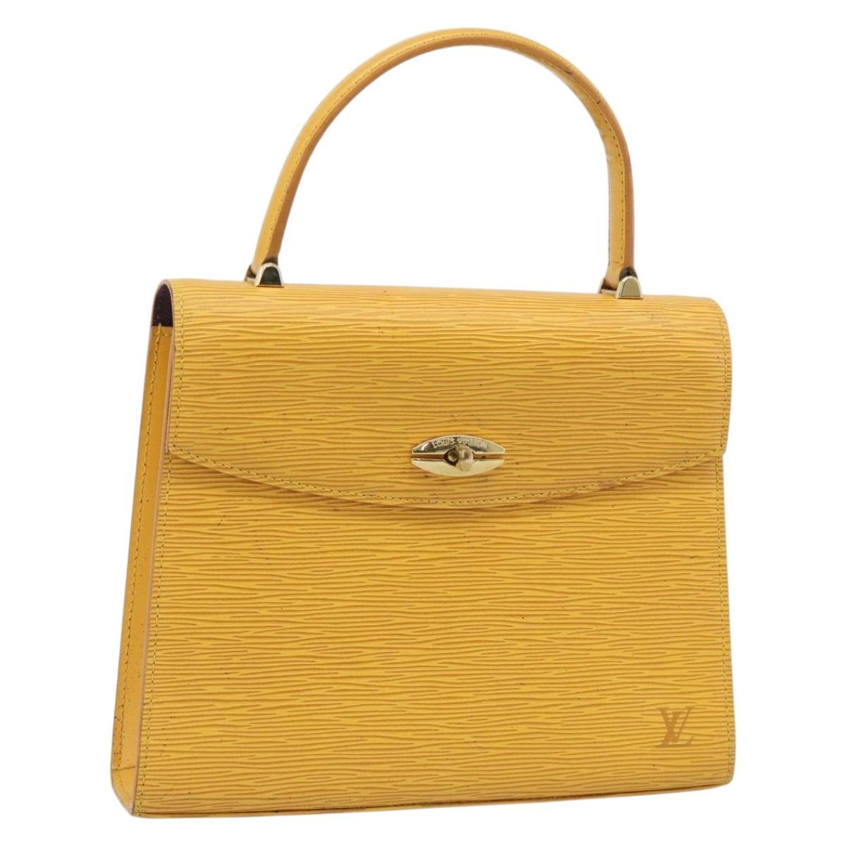 LOUIS VUITTON Epi Malesherbes Hand Bag Tassili Yellow M52379 LV Auth ep15379