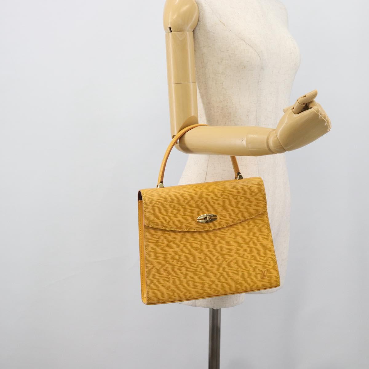 LOUIS VUITTON Epi Malesherbes Hand Bag Tassili Yellow M52379 LV Auth ep15379