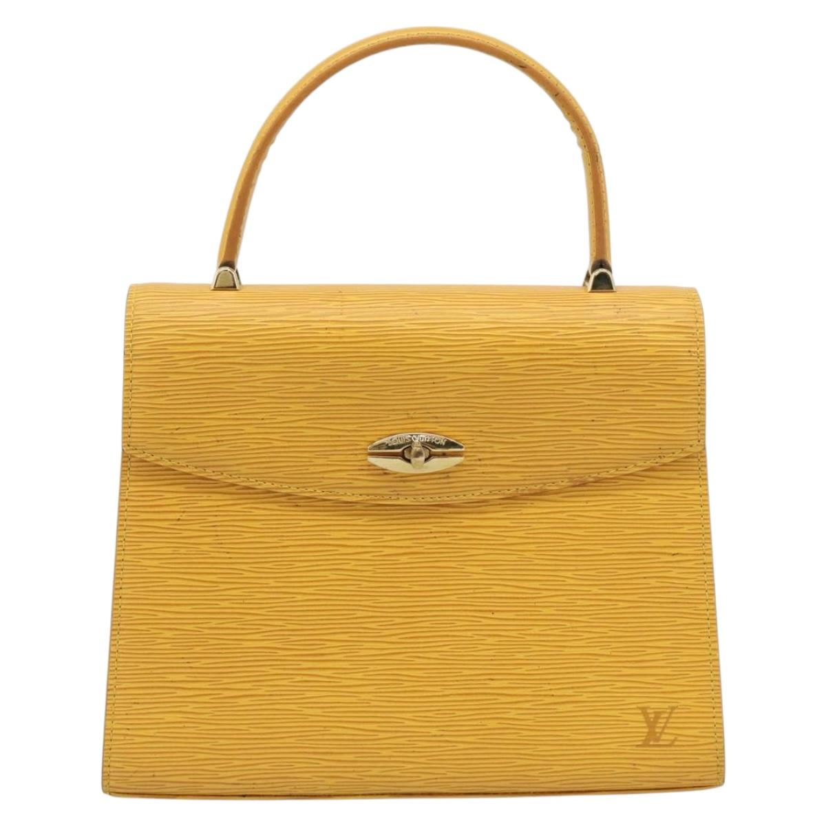 LOUIS VUITTON Epi Malesherbes Hand Bag Tassili Yellow M52379 LV Auth ep15379