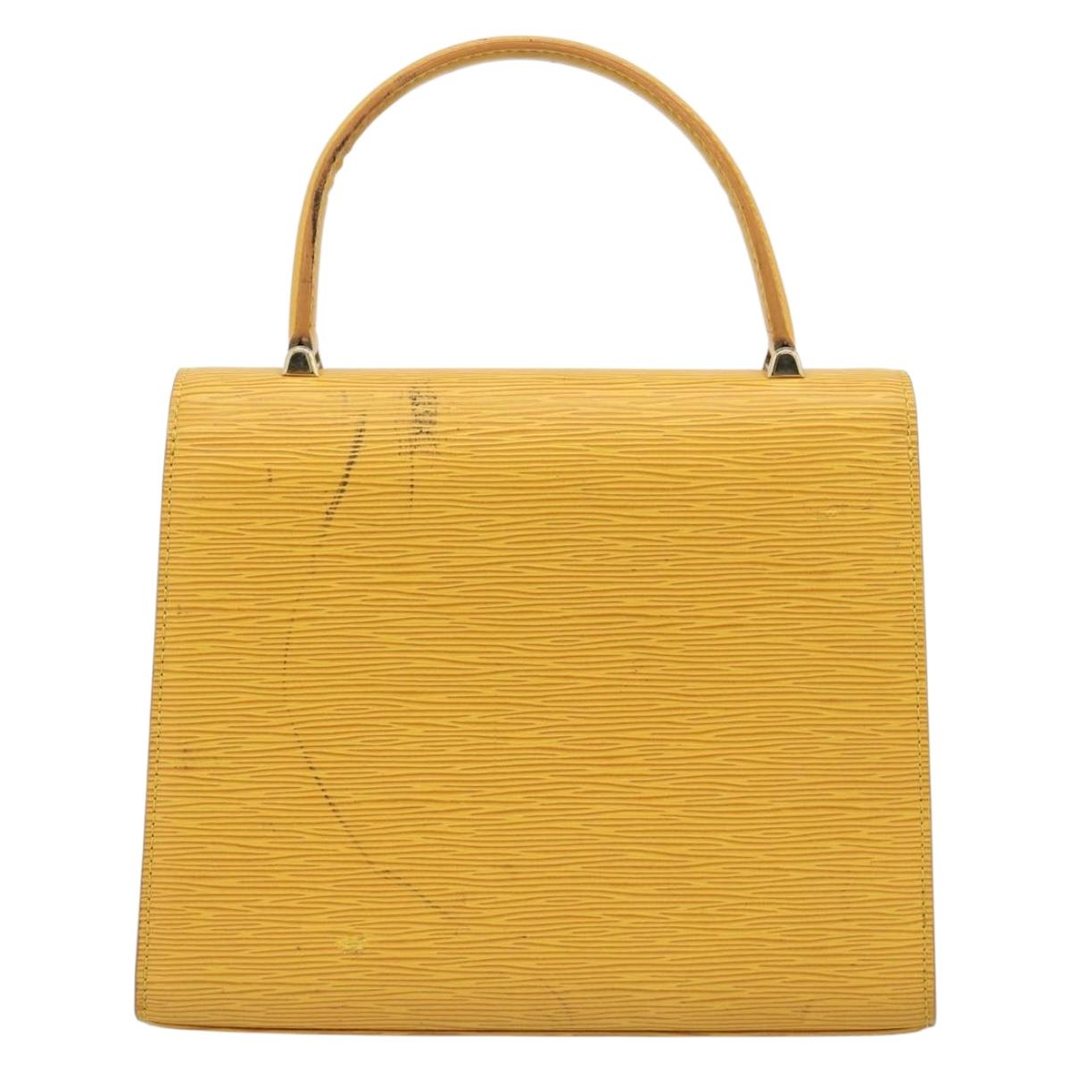 LOUIS VUITTON Epi Malesherbes Hand Bag Tassili Yellow M52379 LV Auth ep15379