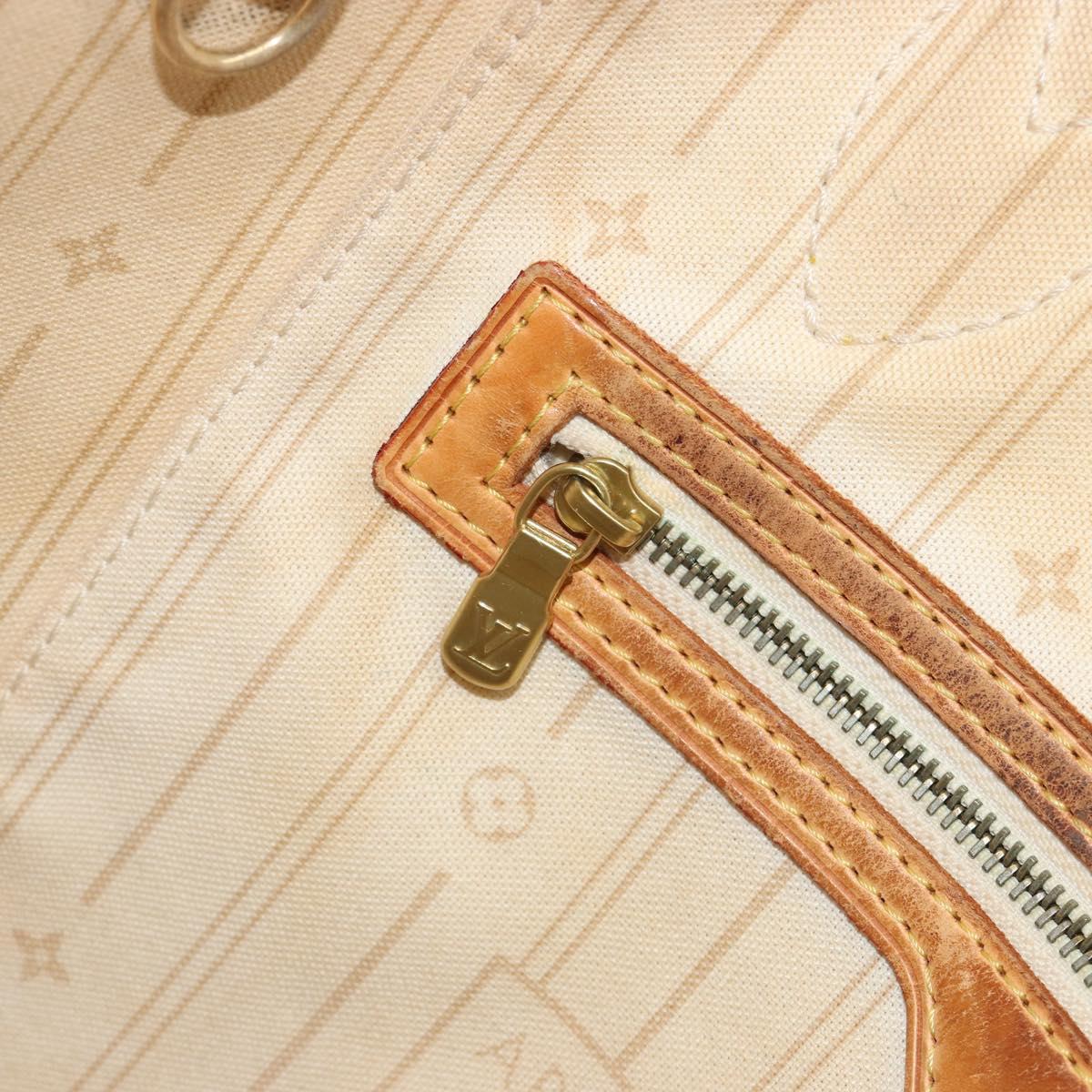 LOUIS VUITTON Damier Azur Neverfull MM Tote Bag N41605 LV Auth ep15383