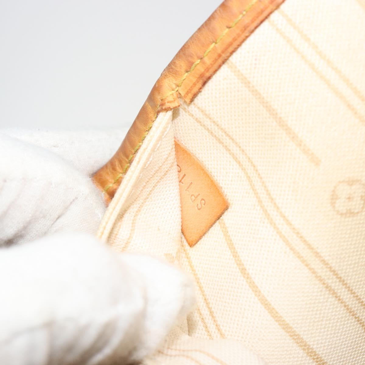 LOUIS VUITTON Damier Azur Neverfull MM Tote Bag N41605 LV Auth ep15383