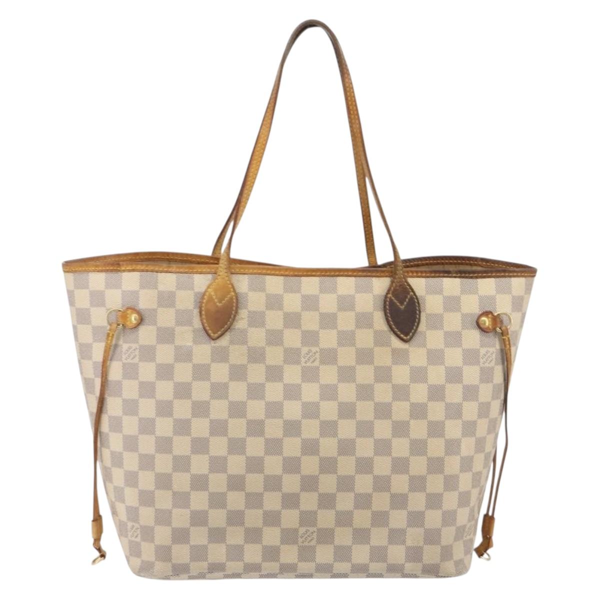LOUIS VUITTON Damier Azur Neverfull MM Tote Bag N41605 LV Auth ep15383