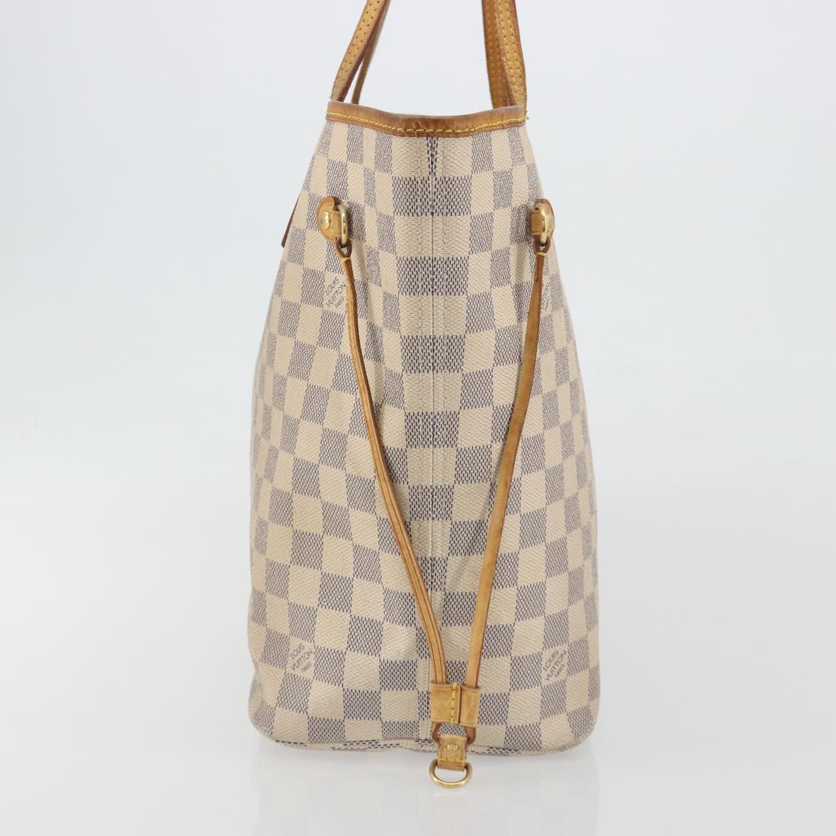 LOUIS VUITTON Damier Azur Neverfull MM Tote Bag N41605 LV Auth ep15383
