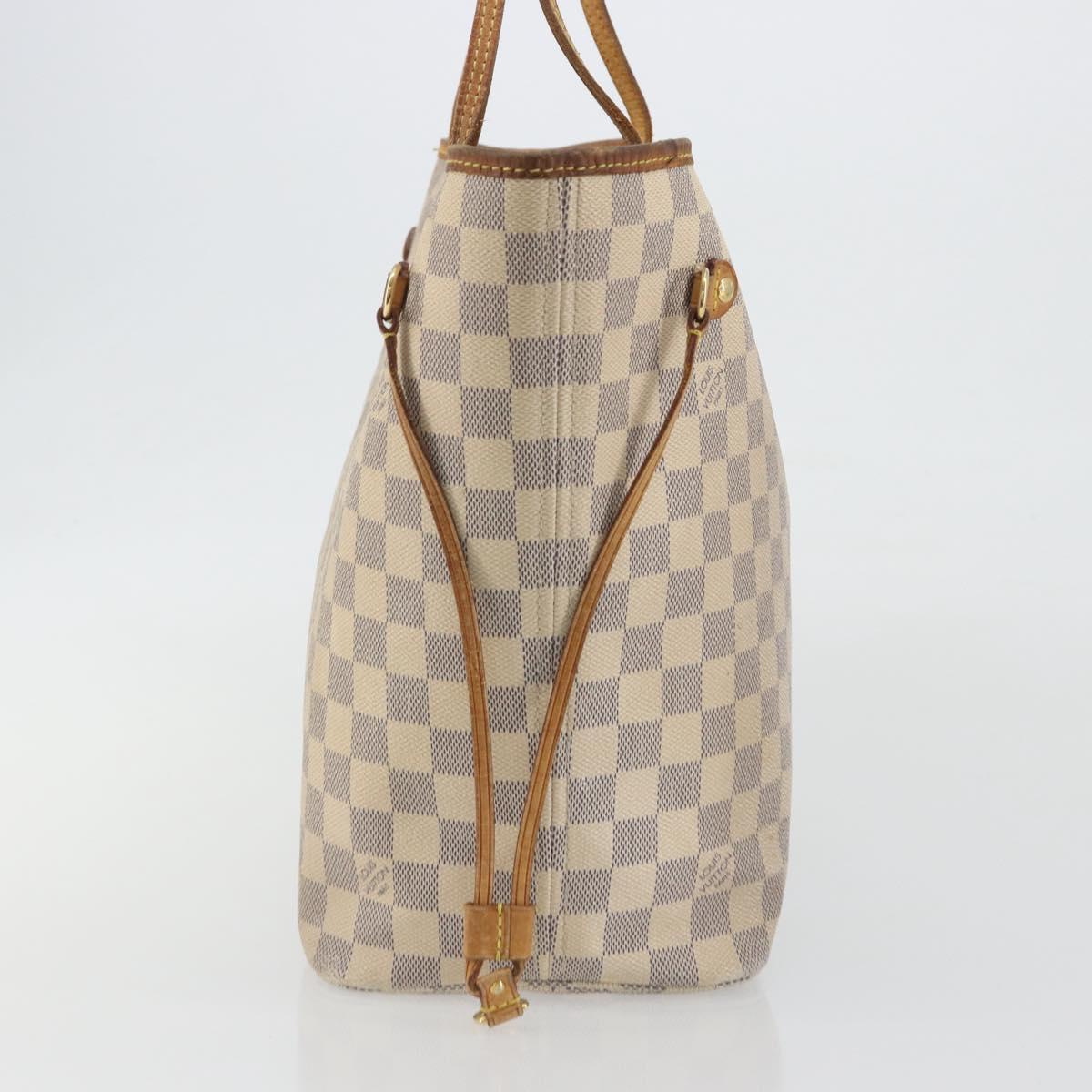 LOUIS VUITTON Damier Azur Neverfull MM Tote Bag N41605 LV Auth ep15383