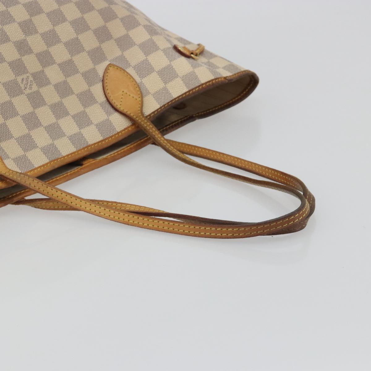 LOUIS VUITTON Damier Azur Neverfull MM Tote Bag N41605 LV Auth ep15383