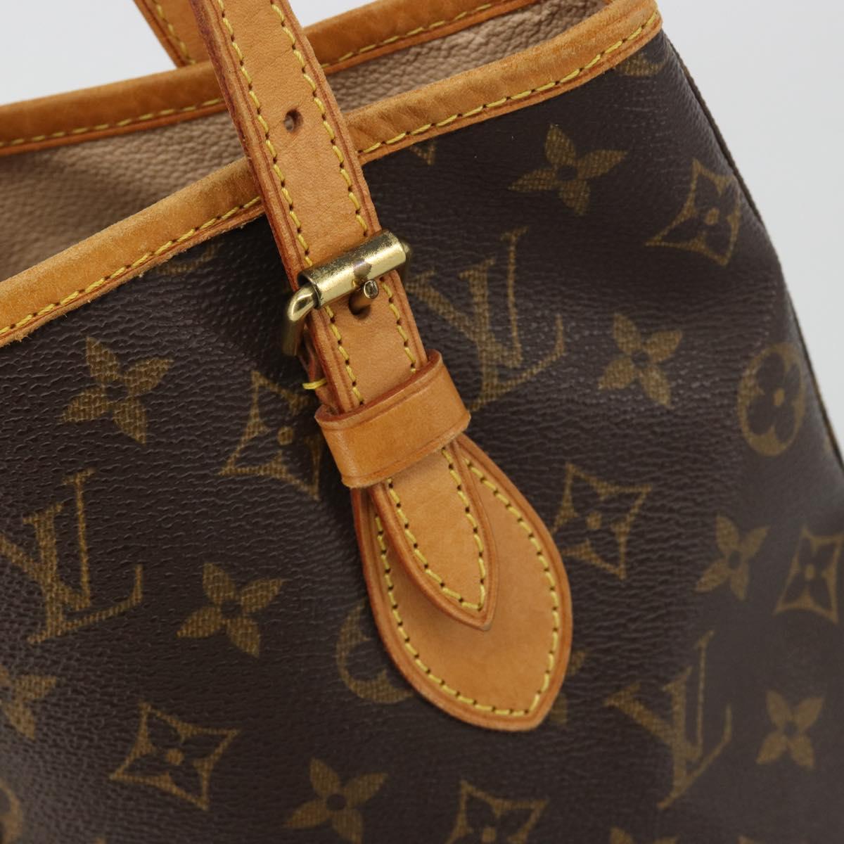 LOUIS VUITTON Monogram Bucket PM Shoulder Bag M42238 LV Auth ep15392