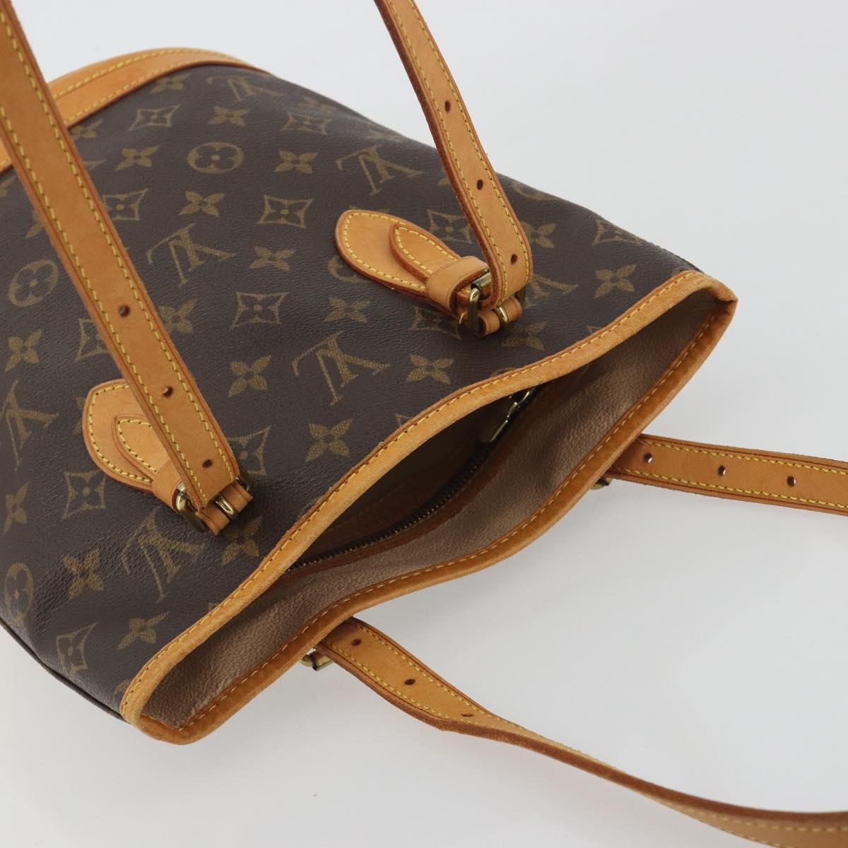 LOUIS VUITTON Monogram Bucket PM Shoulder Bag M42238 LV Auth ep15392