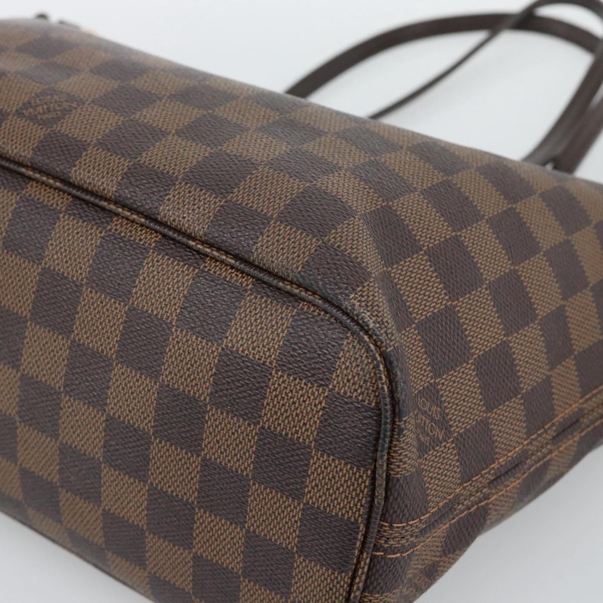 LOUIS VUITTON Damier Ebene Neverfull PM Tote Bag N51109 LV Auth ep15394