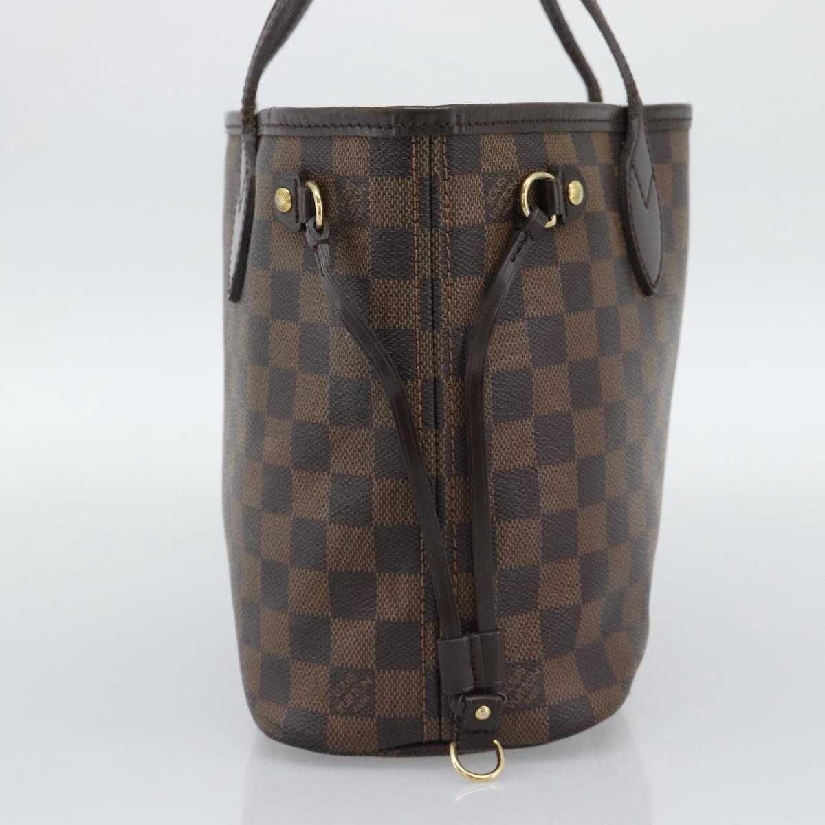 LOUIS VUITTON Damier Ebene Neverfull PM Tote Bag N51109 LV Auth ep15394