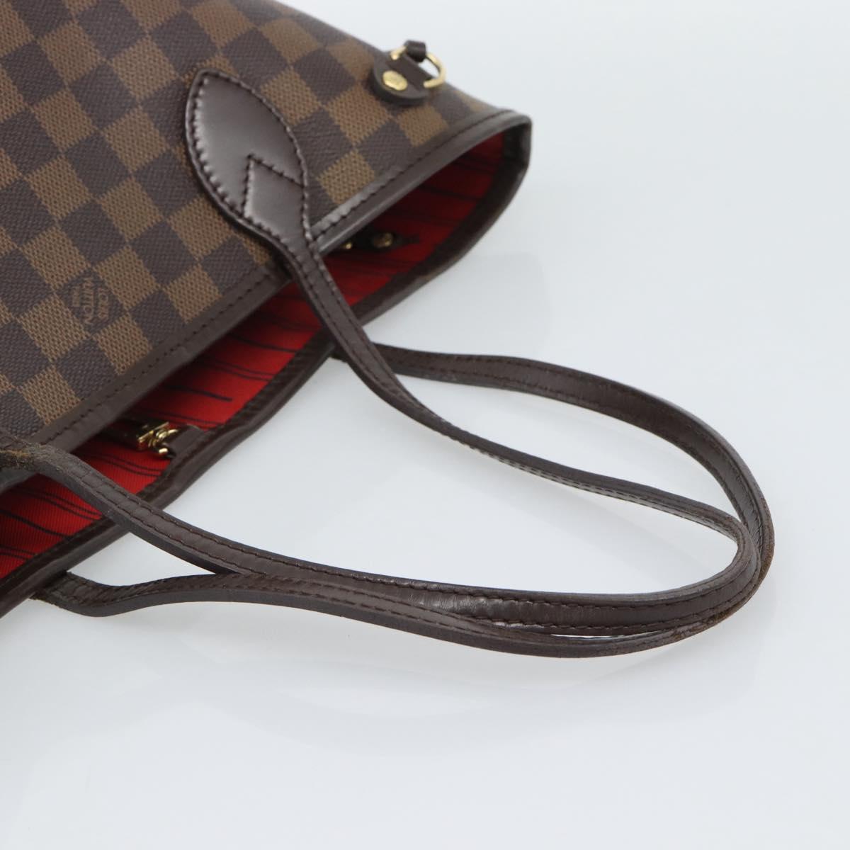 LOUIS VUITTON Damier Ebene Neverfull PM Tote Bag N51109 LV Auth ep15394