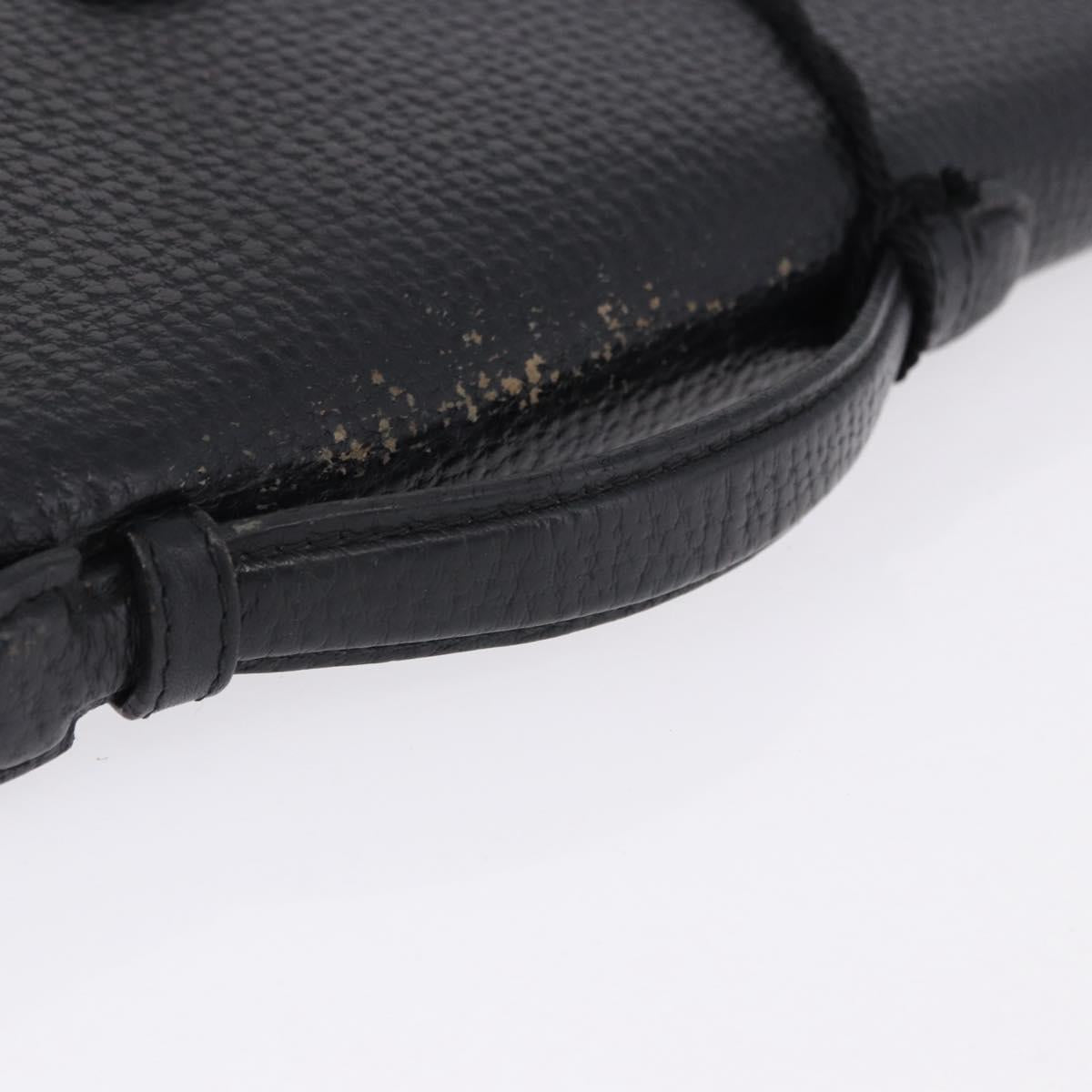 LOEWE Business Bag Leather Black Gold Tone Auth ep15399