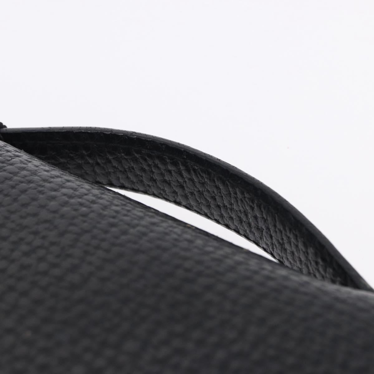 LOEWE Business Bag Leather Black Gold Tone Auth ep15399
