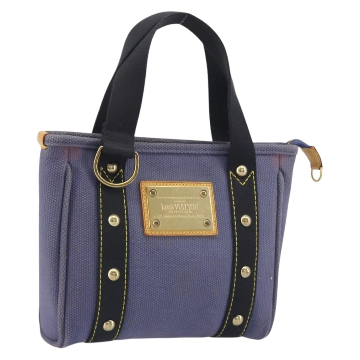 LOUIS VUITTON Antigua Cabas PM Tote Bag Blue M40090 LV Auth ep15401