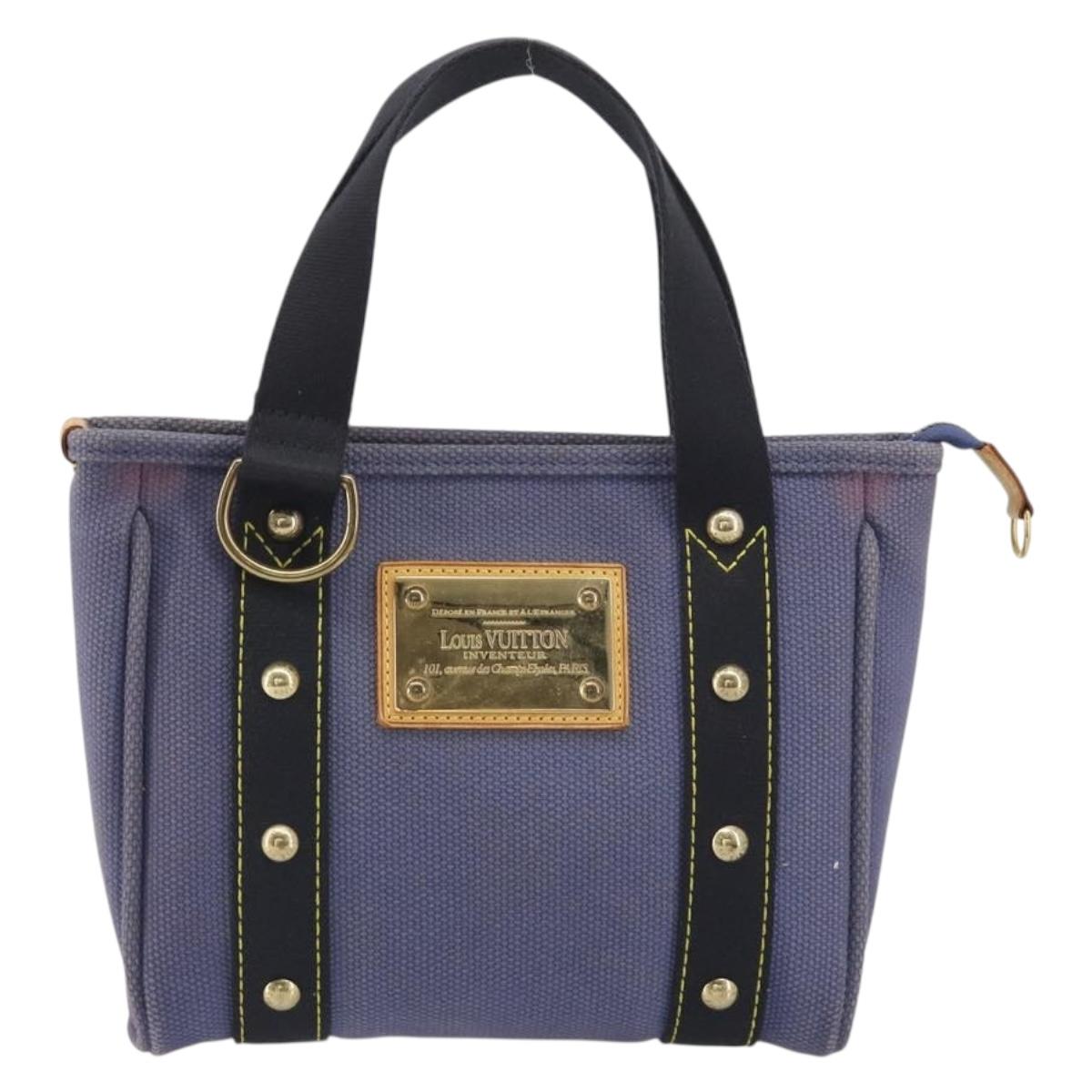 LOUIS VUITTON Antigua Cabas PM Tote Bag Blue M40090 LV Auth ep15401