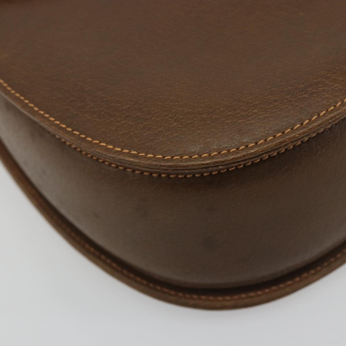 GUCCI Bamboo Hand Bag Leather Brown Gold Tone 000 01 0063 Auth ep15407A