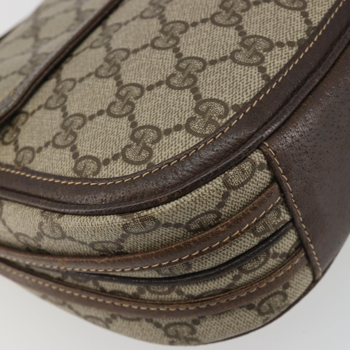 GUCCI GG Supreme Shoulder Bag PVC Leather Beige Gold 001 26 1070 Auth ep15411