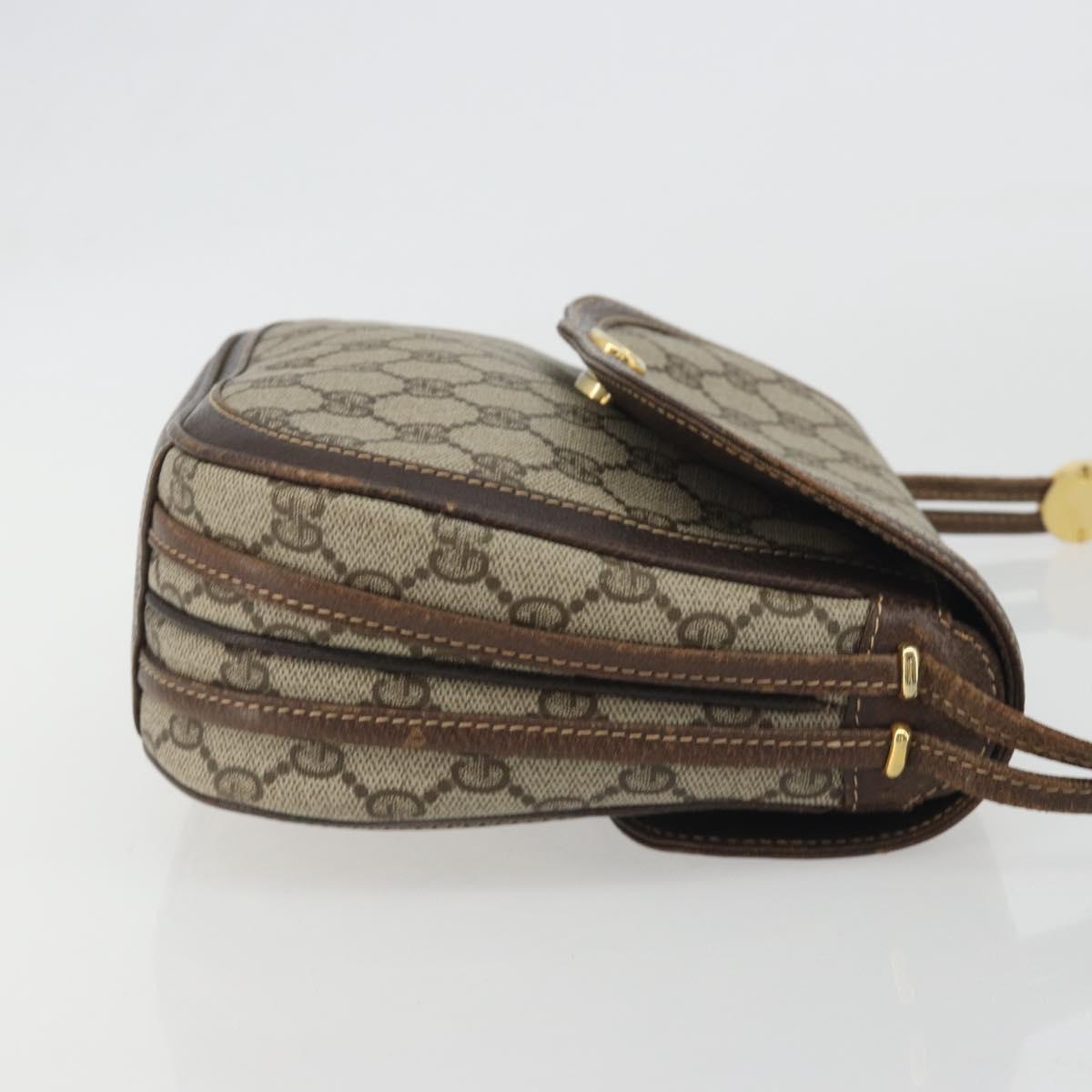 GUCCI GG Supreme Shoulder Bag PVC Leather Beige Gold 001 26 1070 Auth ep15411
