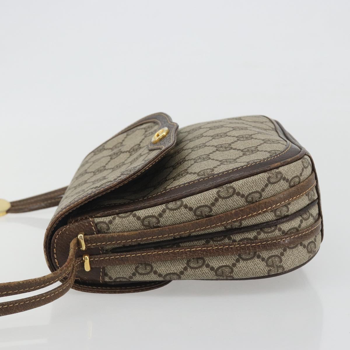 GUCCI GG Supreme Shoulder Bag PVC Leather Beige Gold 001 26 1070 Auth ep15411