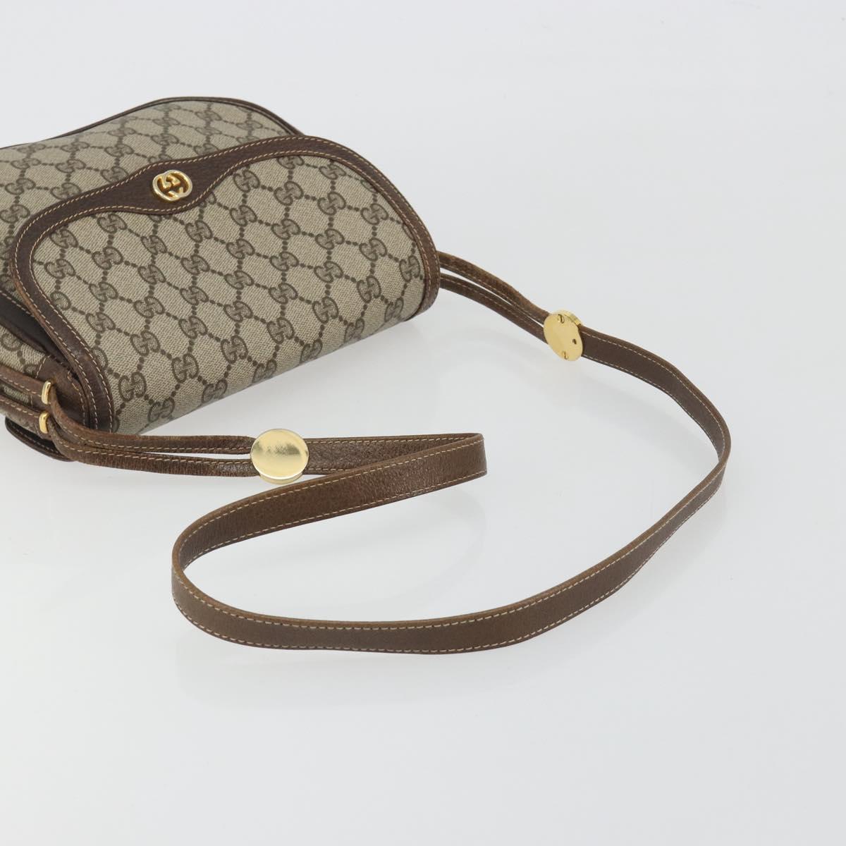 GUCCI GG Supreme Shoulder Bag PVC Leather Beige Gold 001 26 1070 Auth ep15411