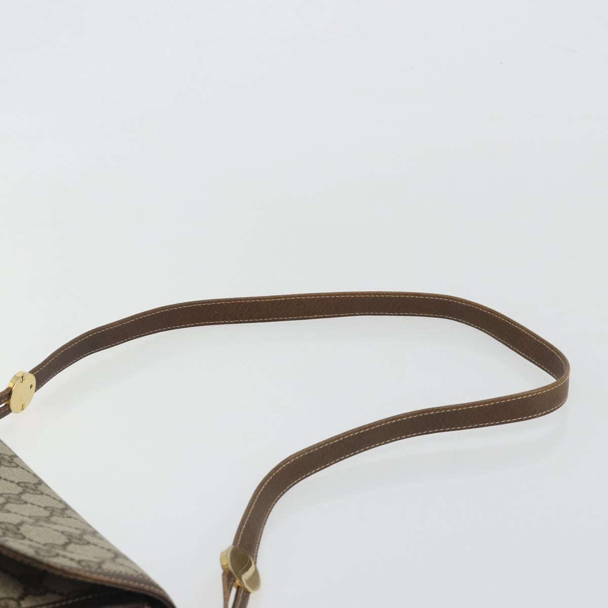 GUCCI GG Supreme Shoulder Bag PVC Leather Beige Gold 001 26 1070 Auth ep15411