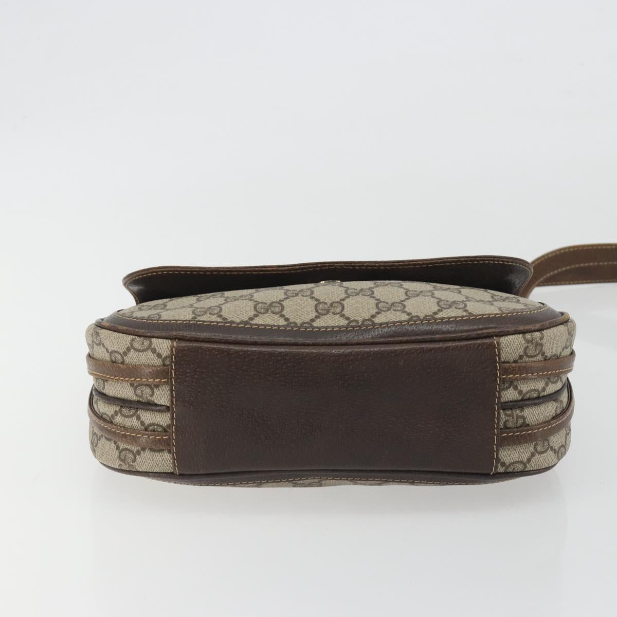 GUCCI GG Supreme Shoulder Bag PVC Leather Beige Gold 001 26 1070 Auth ep15411