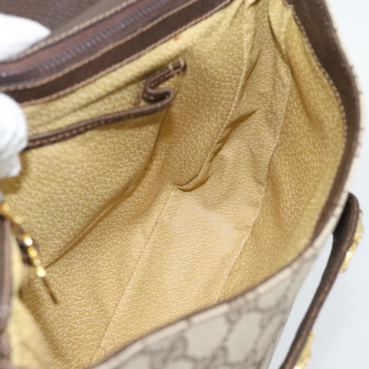 GUCCI GG Supreme Shoulder Bag PVC Leather Beige Gold 99 001 3225 Auth ep15412