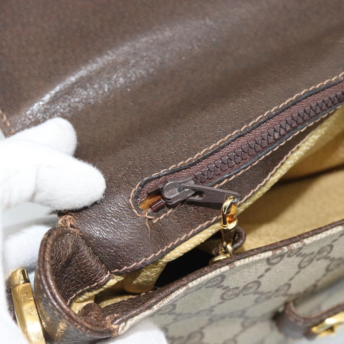 GUCCI GG Supreme Shoulder Bag PVC Leather Beige Gold 99 001 3225 Auth ep15412