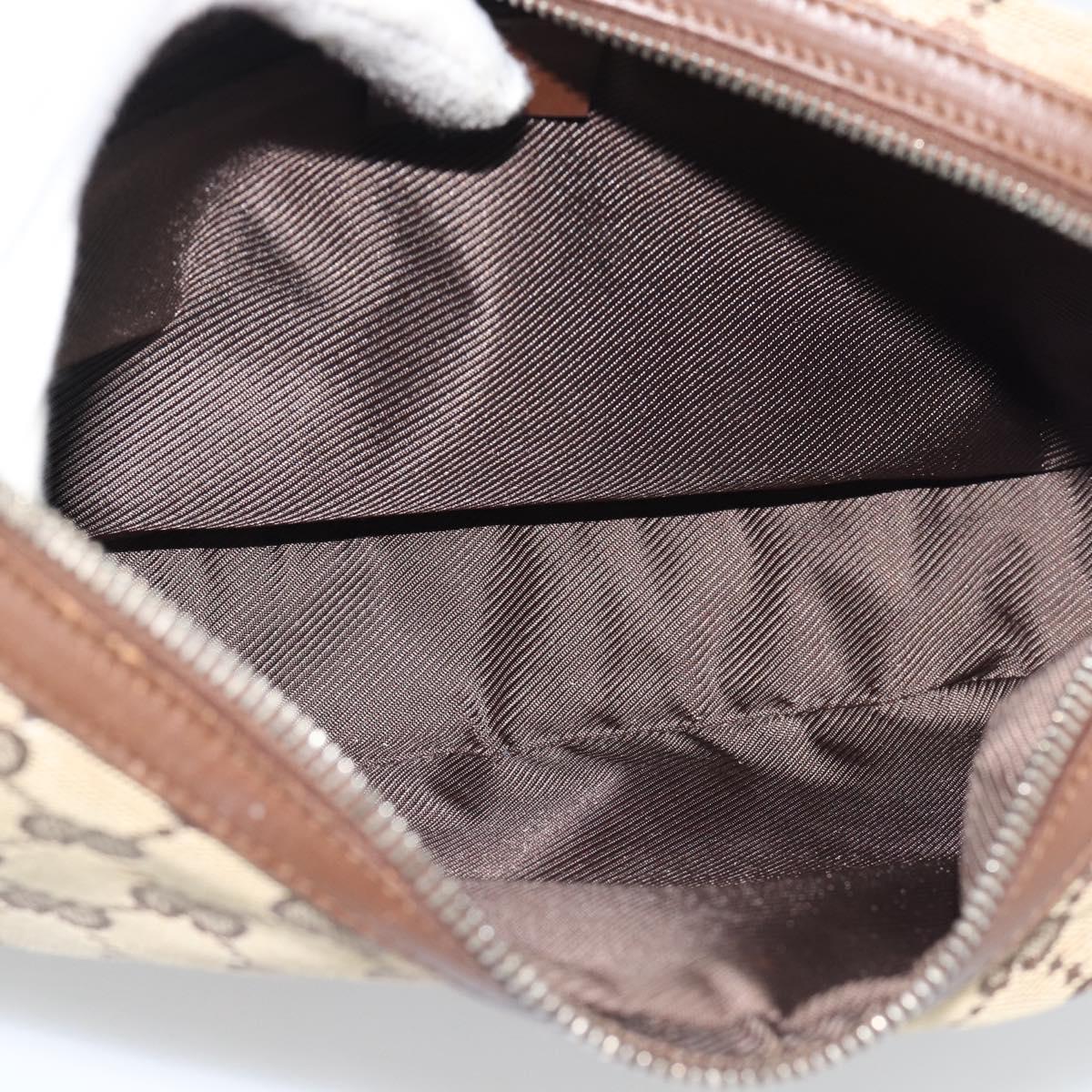 GUCCI GG Canvas Shoulder Bag Beige Silver 001 3812 Auth ep15414A