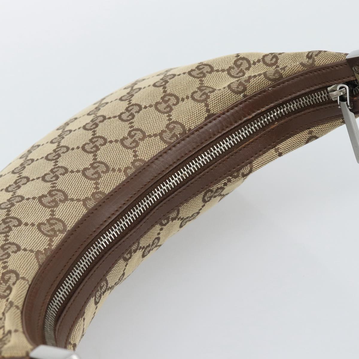 GUCCI GG Canvas Shoulder Bag Beige Silver 001 3812 Auth ep15414A
