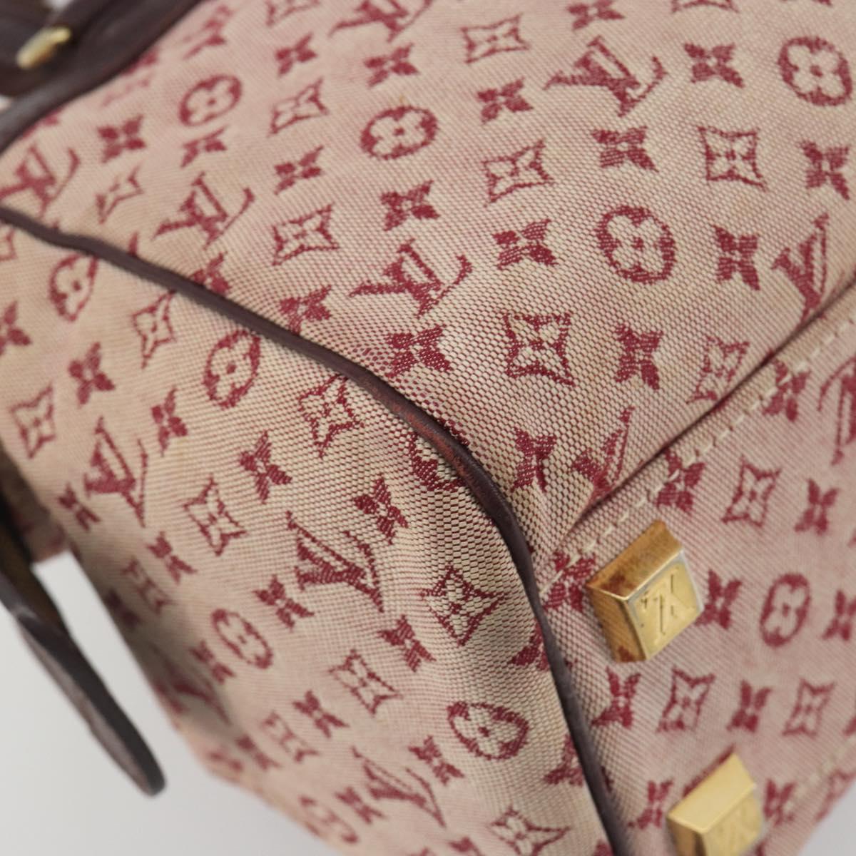 LOUIS VUITTON Monogram Mini Josephine PM Hand Bag Red M92216 LV Auth ep15415