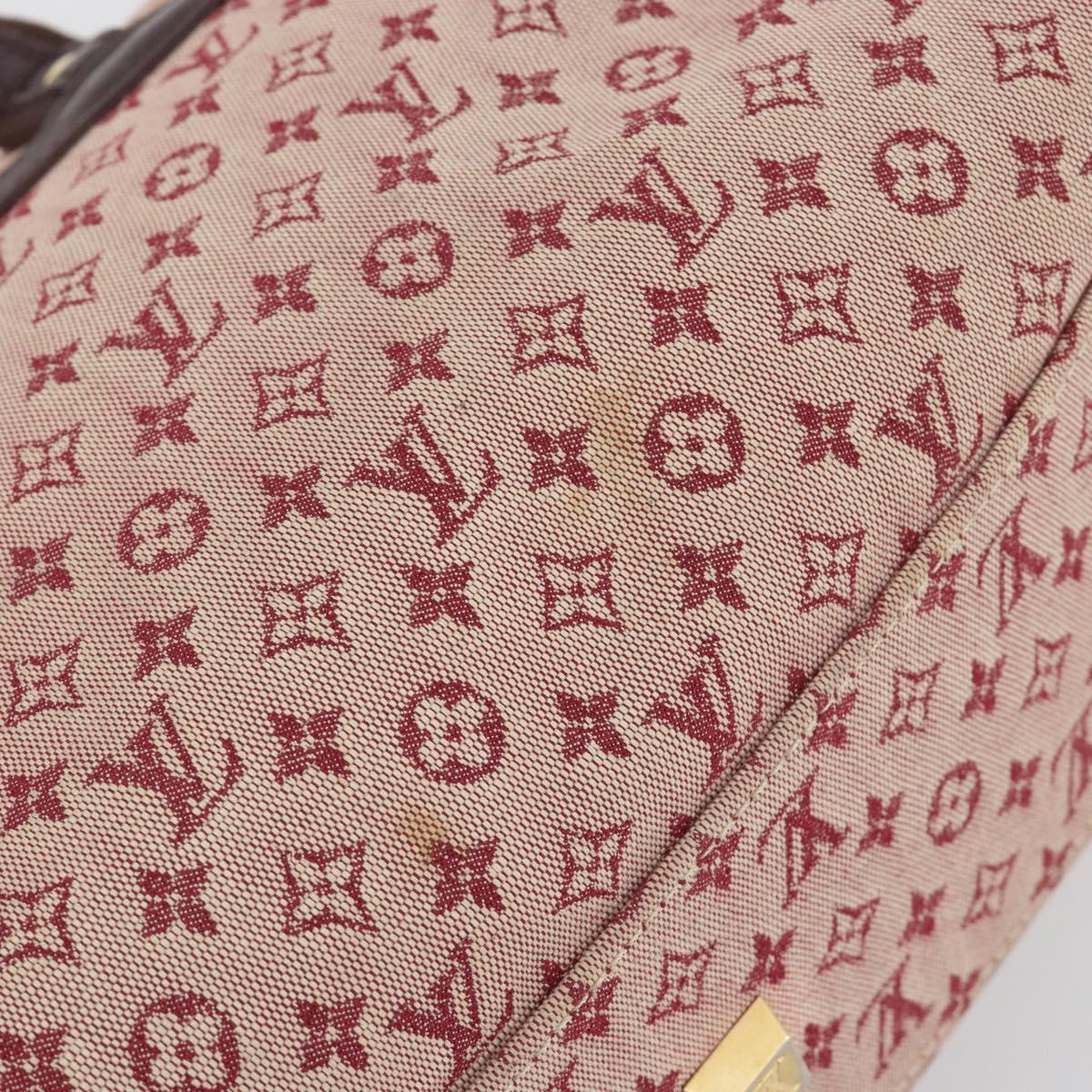 LOUIS VUITTON Monogram Mini Josephine PM Hand Bag Red M92216 LV Auth ep15415