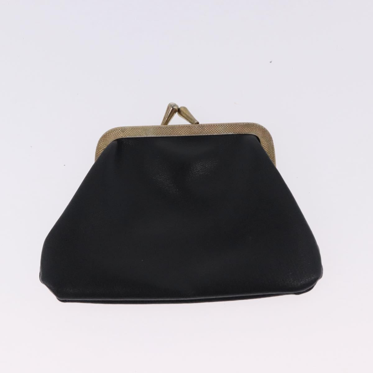 Christian Dior Shoulder Bag Leather Black Gold Tone Auth ep15419