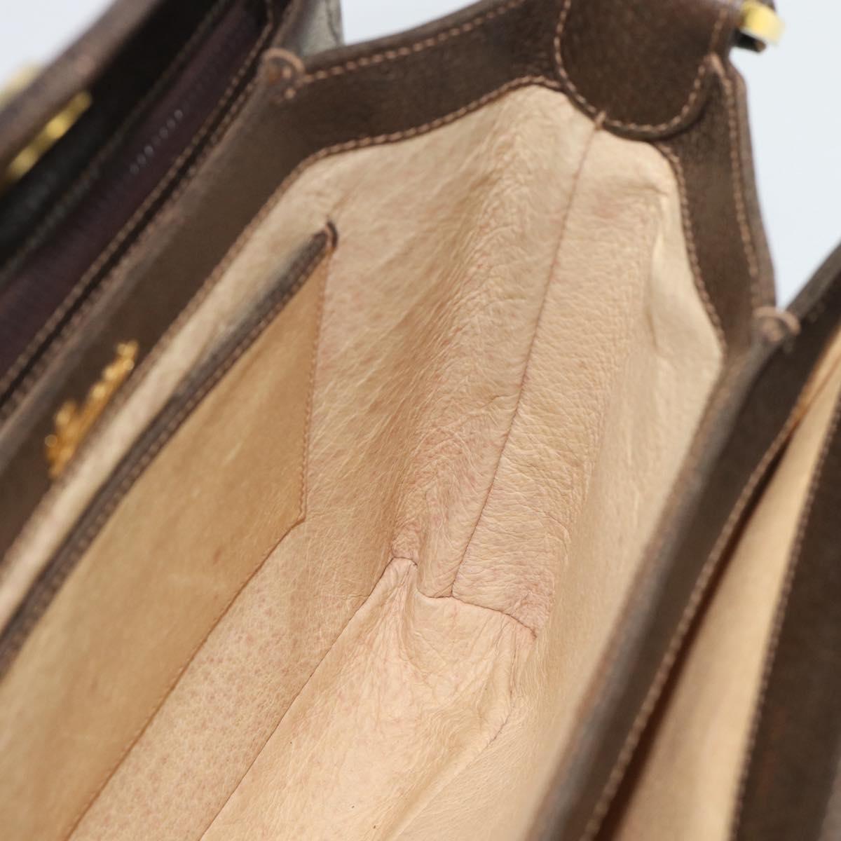GUCCI GG Supreme Hand Bag PVC Leather Beige Gold Tone 001 085 1368 Auth ep15420