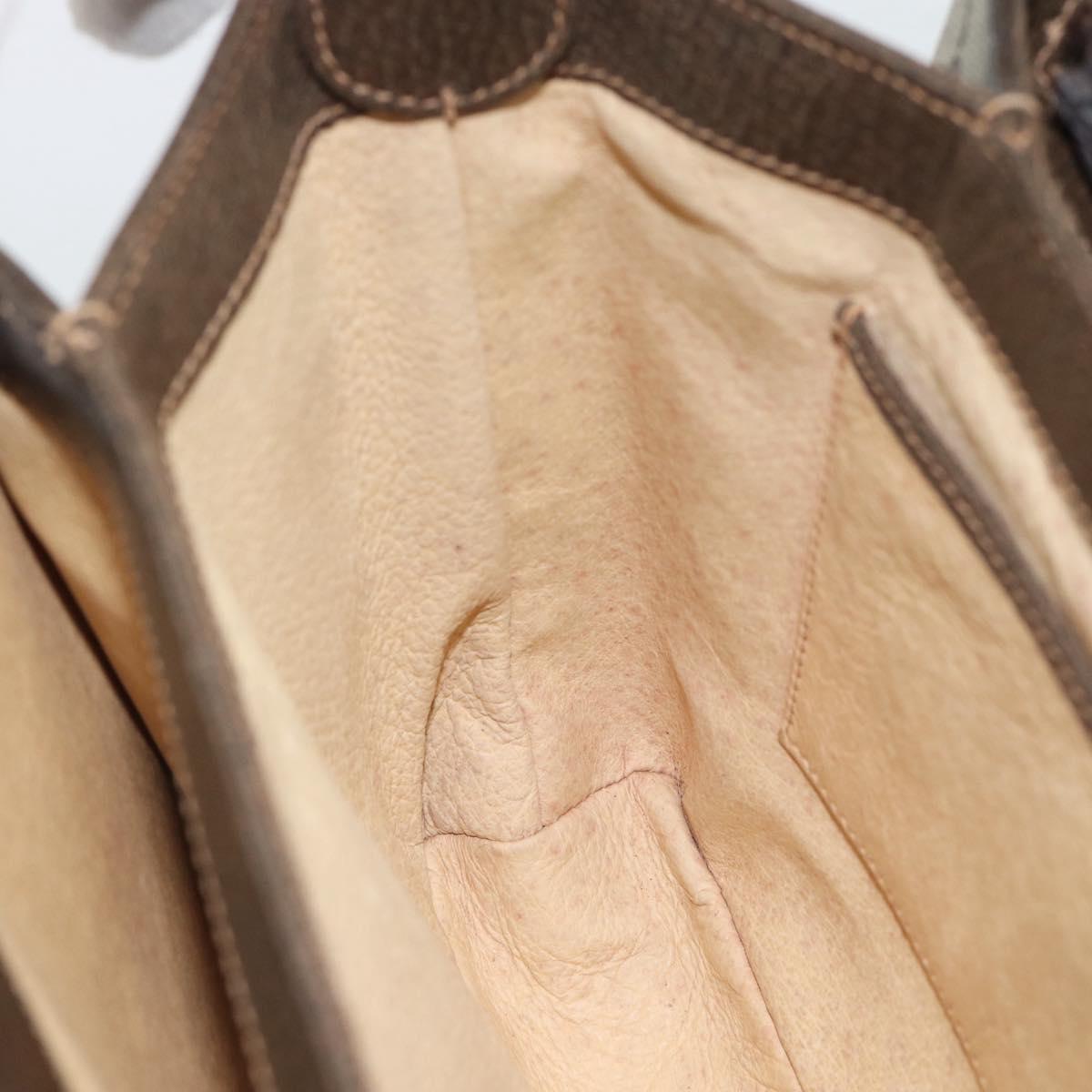GUCCI GG Supreme Hand Bag PVC Leather Beige Gold Tone 001 085 1368 Auth ep15420