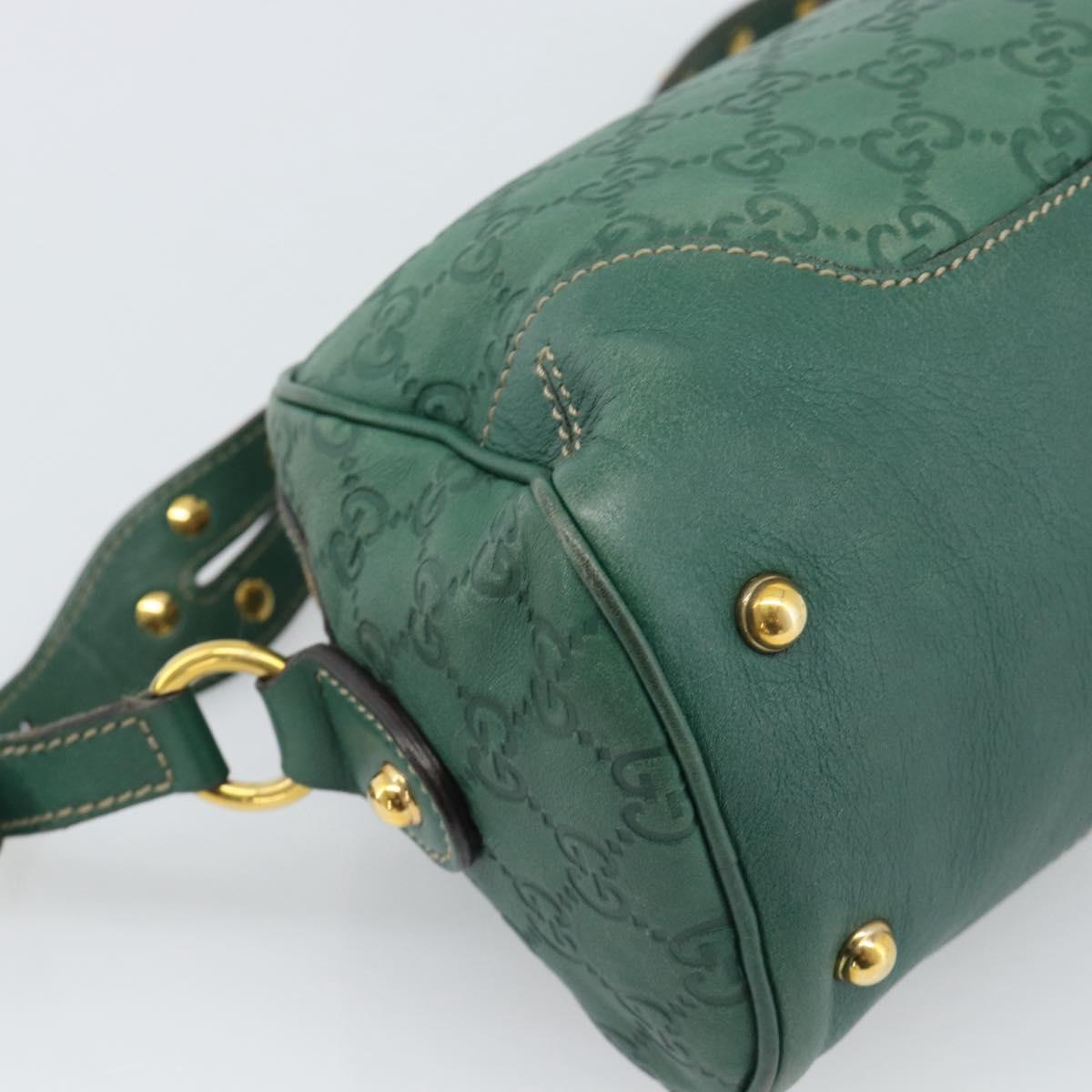 GUCCI GuccissimaGG Shoulder Bag Leather Green Gold Tone 159407 Auth ep15422V