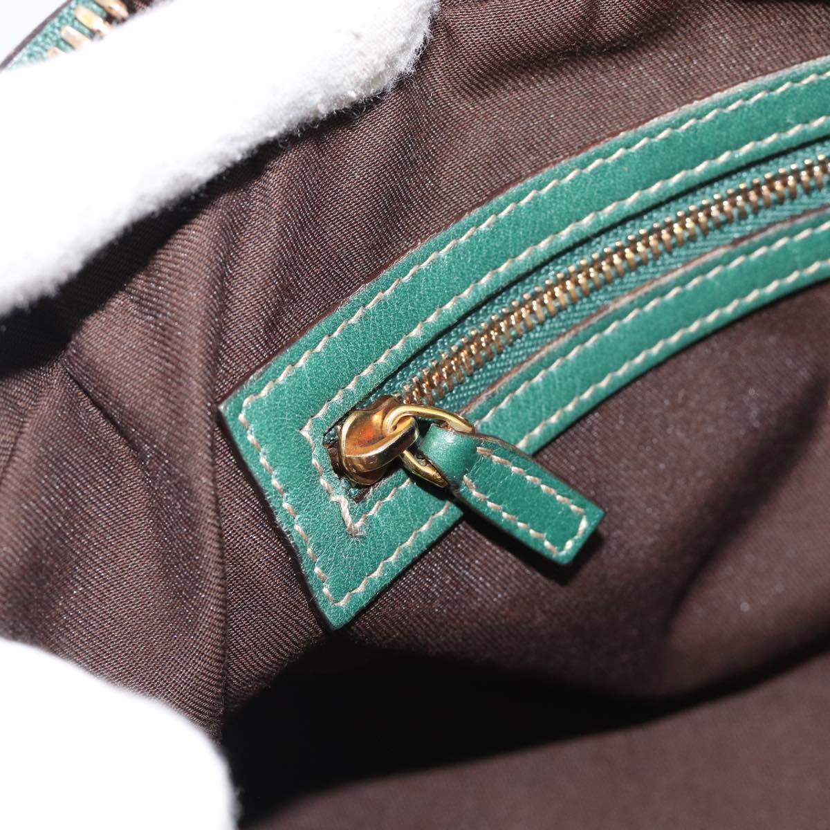GUCCI GuccissimaGG Shoulder Bag Leather Green Gold Tone 159407 Auth ep15422V