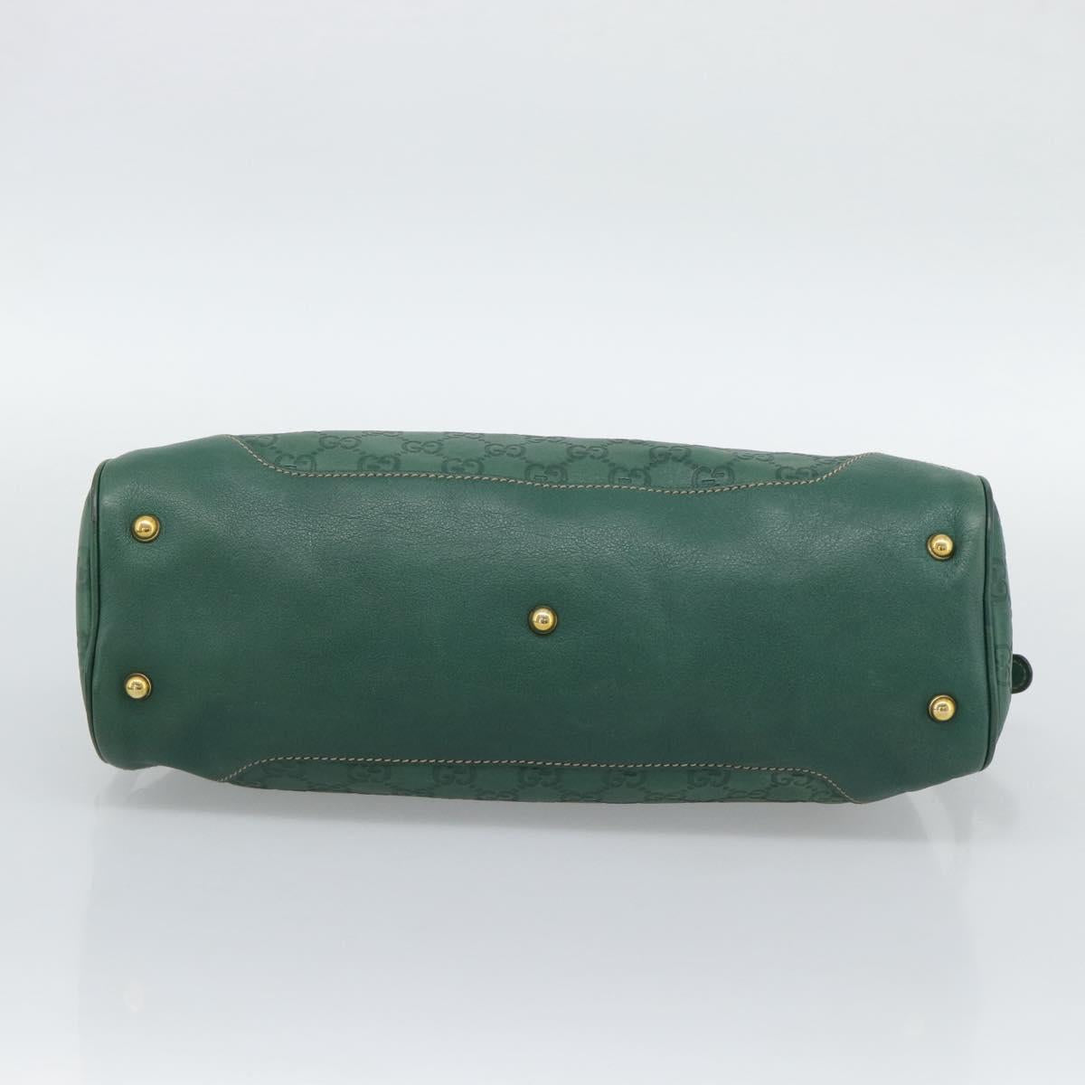 GUCCI GuccissimaGG Shoulder Bag Leather Green Gold Tone 159407 Auth ep15422V