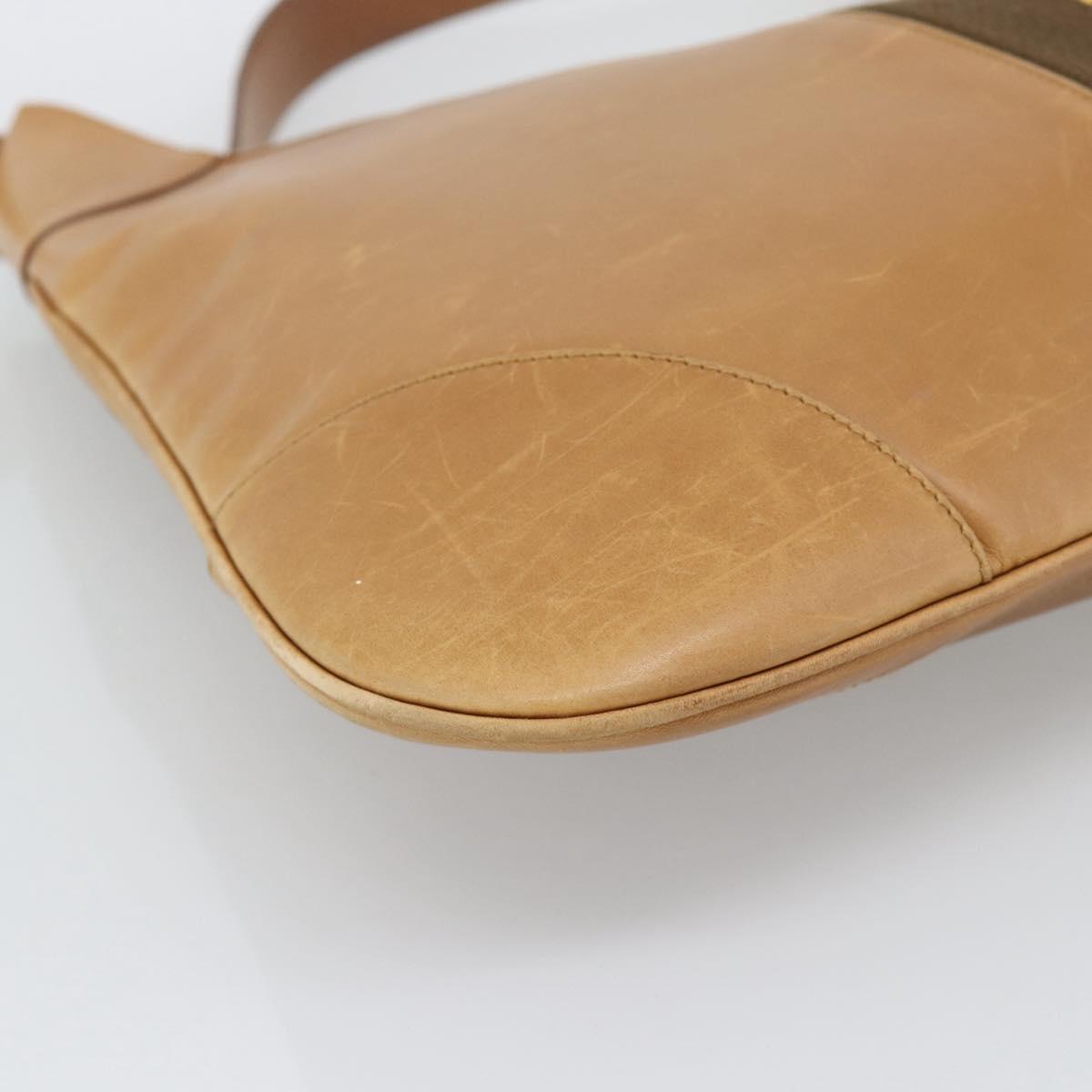 GUCCI Jackie Hand Bag Leather Beige Gold Tone 001 4312 Auth ep15425
