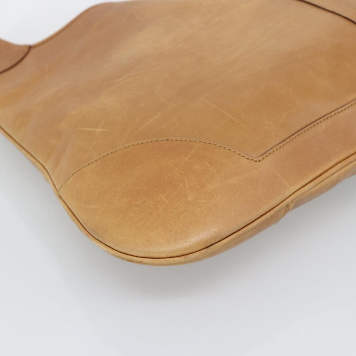 GUCCI Jackie Hand Bag Leather Beige Gold Tone 001 4312 Auth ep15425