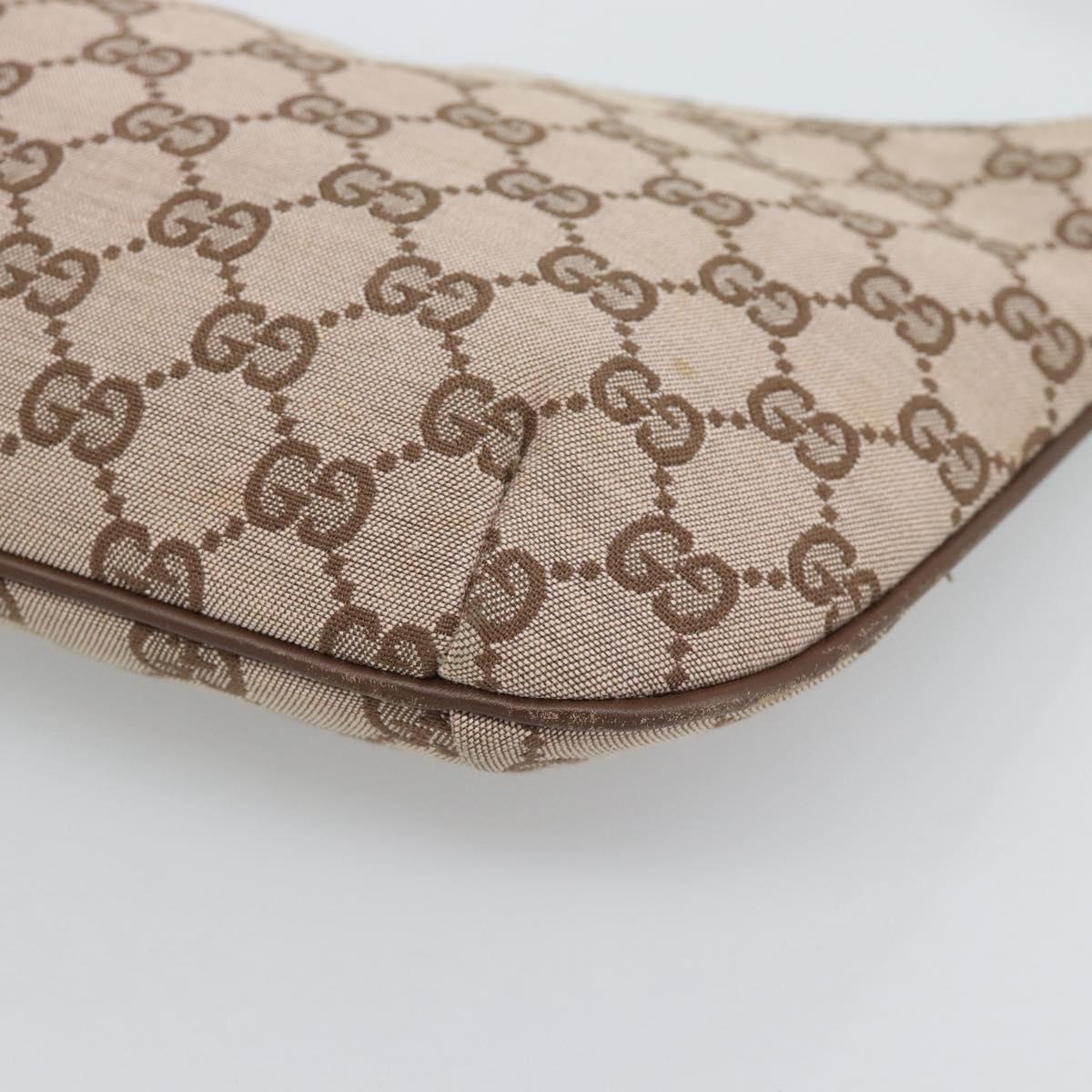 GUCCI GG Canvas Shoulder Bag Beige Silver 005 0813 Auth ep15427