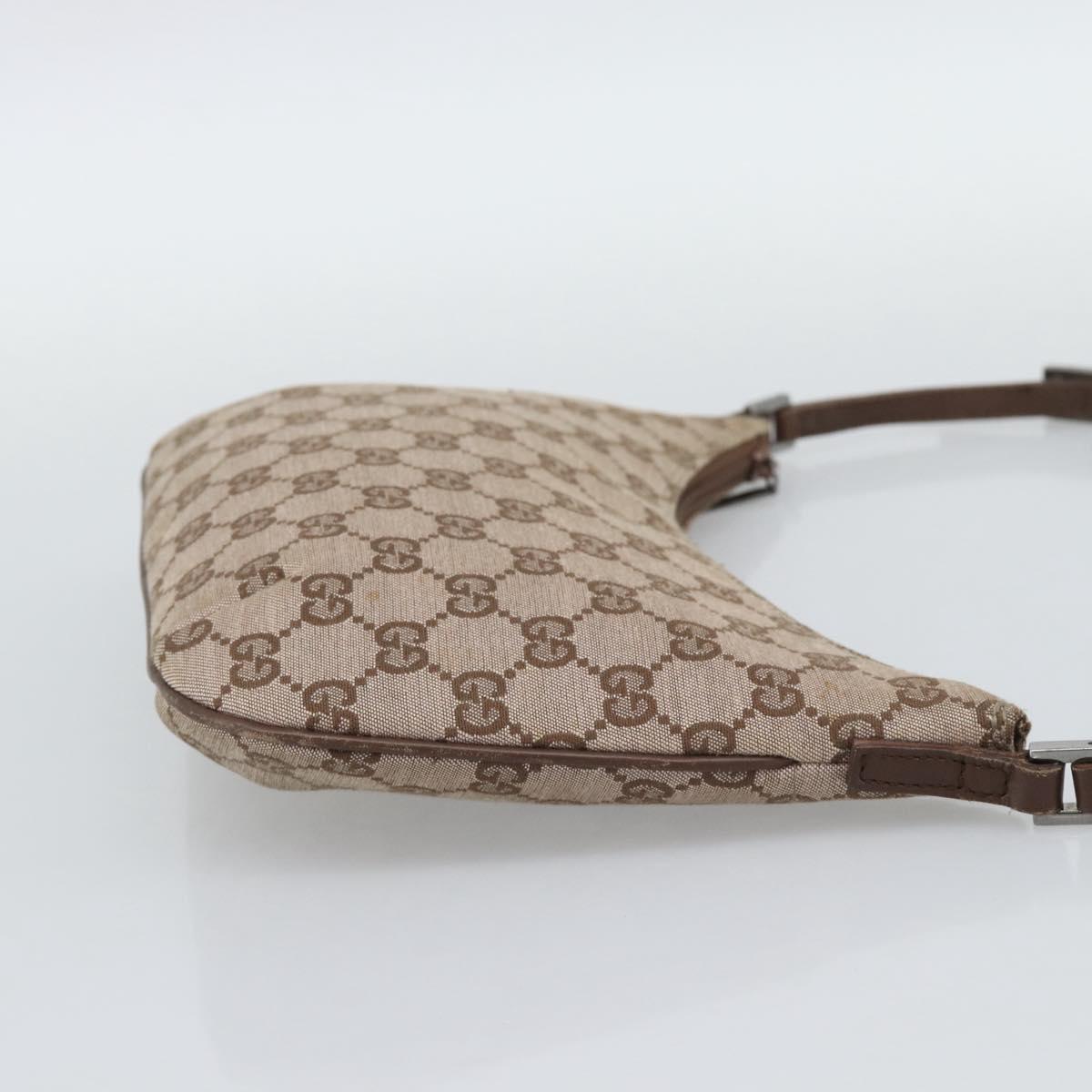 GUCCI GG Canvas Shoulder Bag Beige Silver 005 0813 Auth ep15427