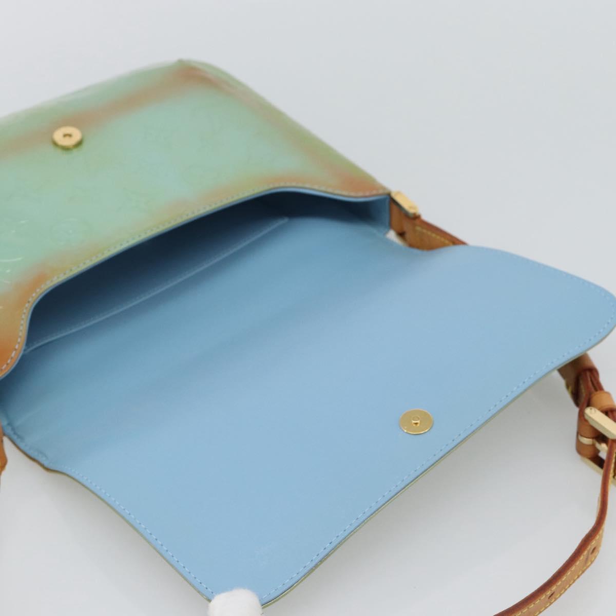 LOUIS VUITTON Monogram Vernis Thompson Street Baby Blue M91009 LV Auth ep15428